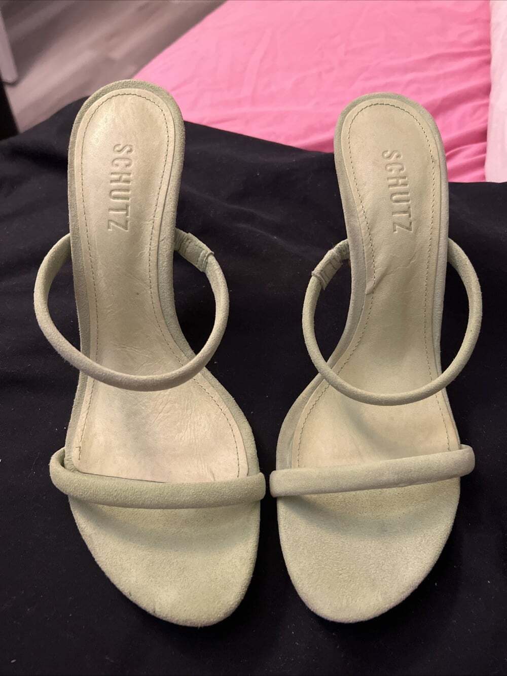 Schutz Taliah, Size 9 B Light Green Used EU 39